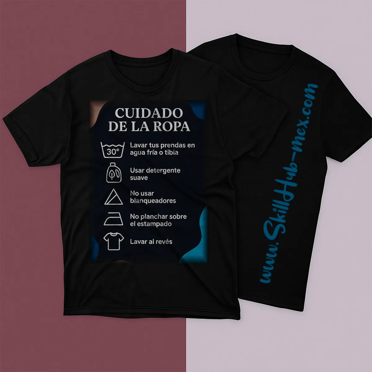 Instrucciones de cuidado para playeras