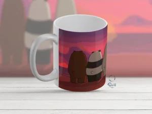 Taza Blanca 11oz Escandalosos 02 – ¡Un atardecer que acompaña tu día! 🌅☕✨