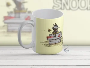 Taza Blanca 11oz Snoopy en la Guerra - Imagina la Aventura ☕✨