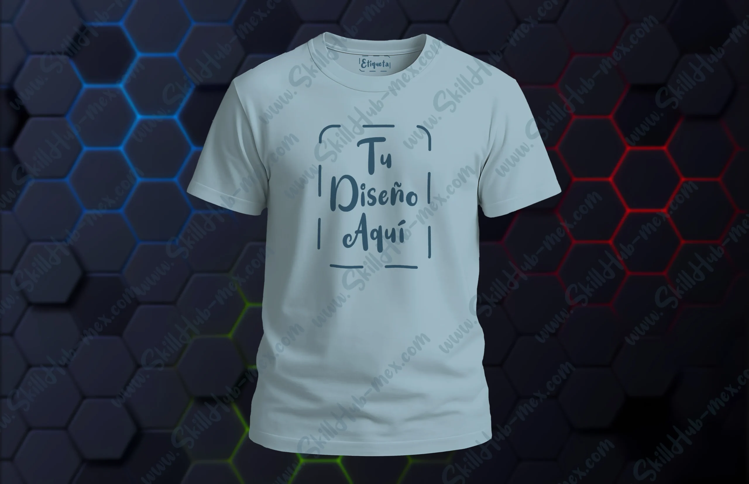 Mockup Editable 🎨 Playera Cuello Redondo 👕 | PSD Capas, Realista, 100% Personalizable