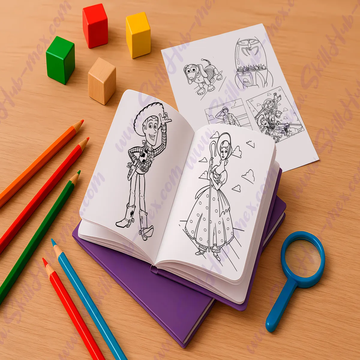 Libro para Colorear Toy Story 16 Pág. Fiesta 🪁🧸 (Digital) - Imagen 2