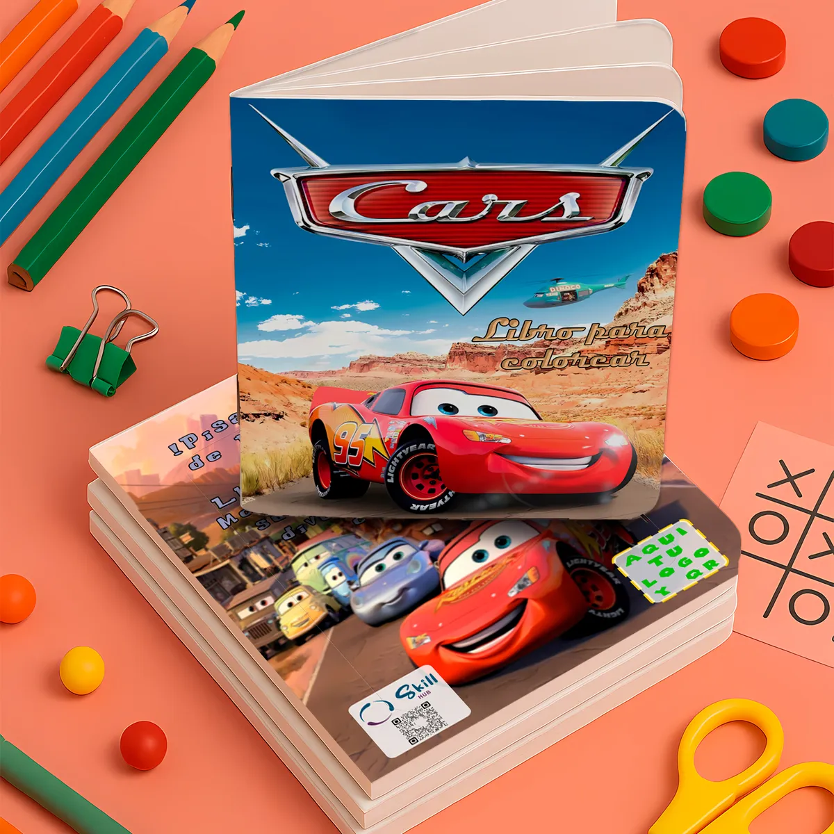 🏎️ Libro para Colorear Cars 16 Pág. Laminado Fiesta 🚗 (Digital) - Imagen 3