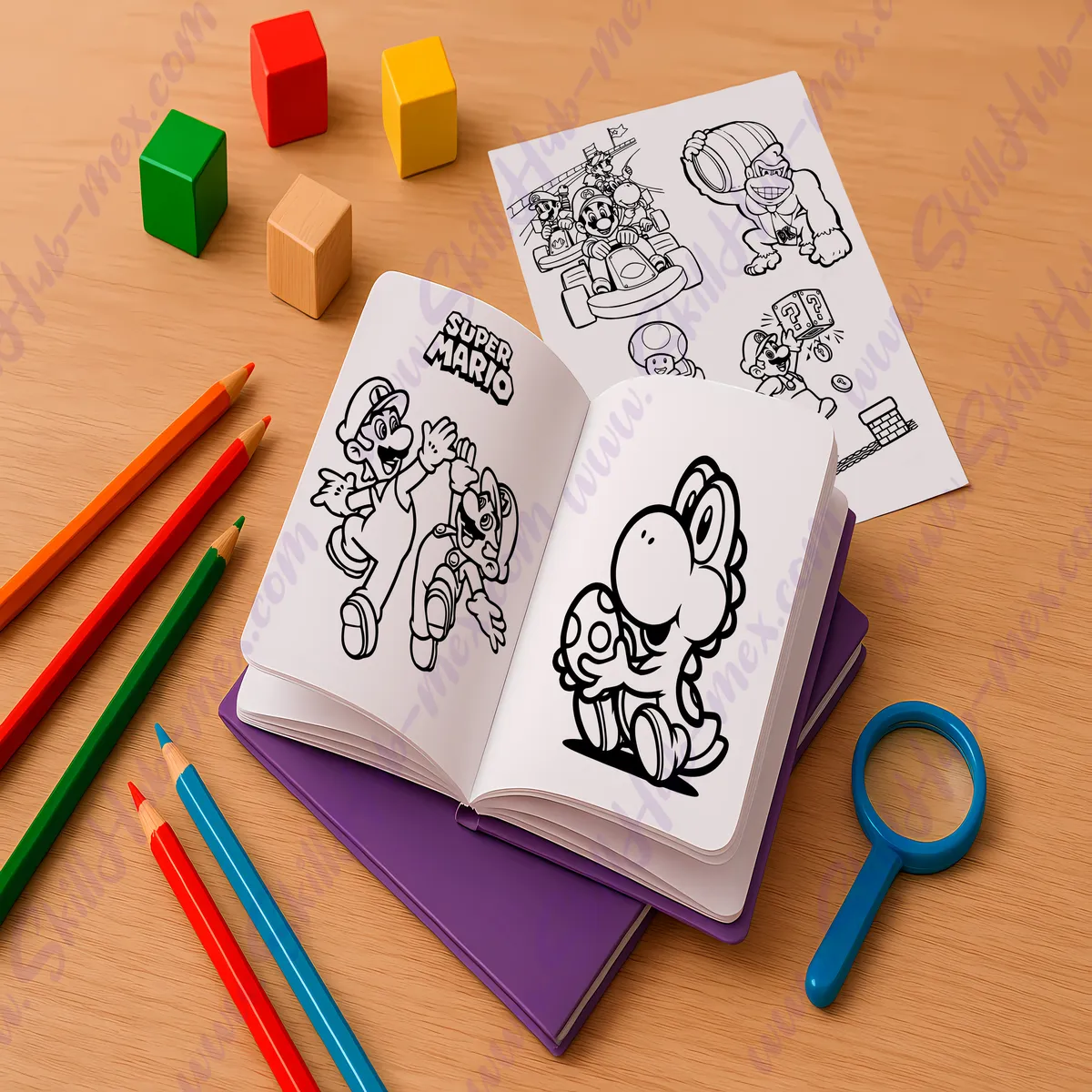 🍄Libro para Colorear Super Mario Bros 16 Pág. Fiesta 🍄(Digital) - Imagen 2