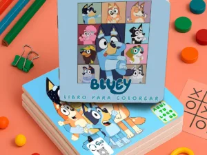 Libro para Colorear Bluey 16 Pág. Portada Laminada 🎨✨