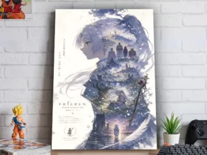 Póster Metálico Frieren Ilustración Fantasía Anime - Cuadro de Metal 21x28 cm