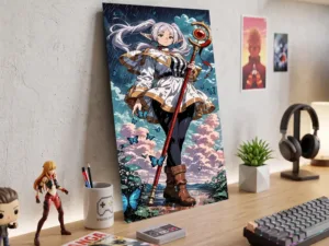 Póster Metálico Frieren Sousou no Frieren Minimalista - Cuadro de Metal 21x28 cm