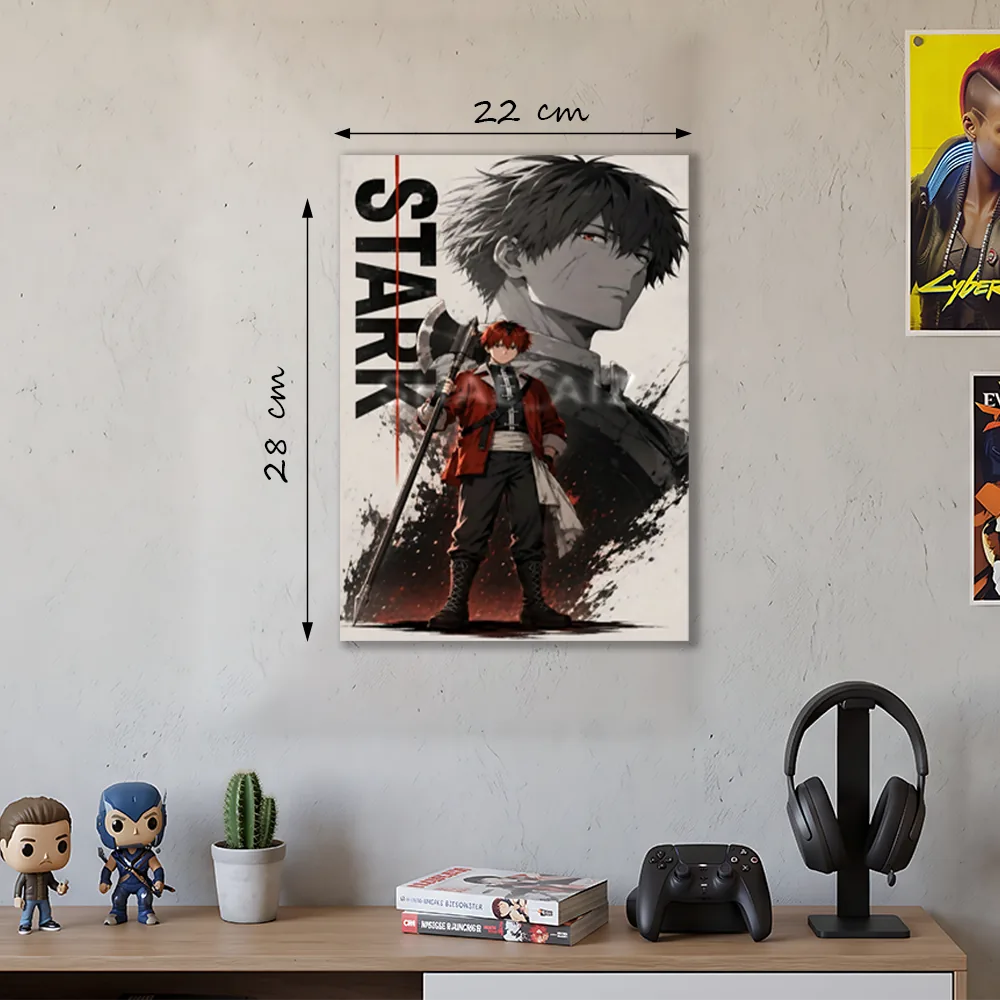 Póster Metálico Stark Sousou no Frieren Anime - Cuadro de Metal 21x28 cm