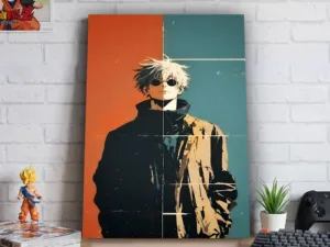 Póster Metálico Satoru Gojo Jujutsu Kaisen - Cuadro de Metal Anime 21x28 cm