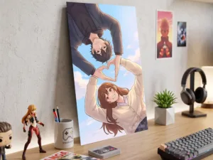 Póster Metálico Horimiya Hori y Miyamura - Cuadro de Metal Anime Romántico 21x28 cm
