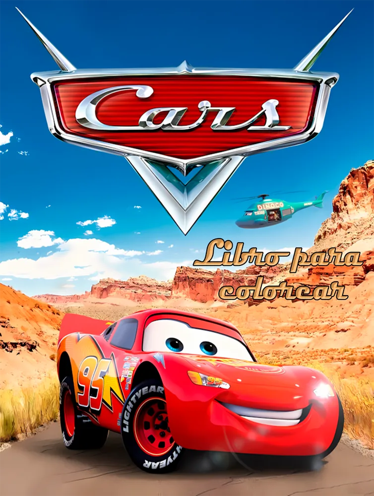🏎️ Libro para Colorear Cars 16 Pág. Laminado Fiesta 🚗 (Digital)
