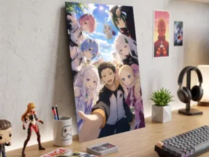 Póster Metálico Re:Zero Starting Life in Another World - Cuadro de Metal 21x28 cm