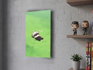 Póster Metálico Satoru Gojo Chibi Jujutsu Kaisen - Cuadro de Metal 21x28 cm