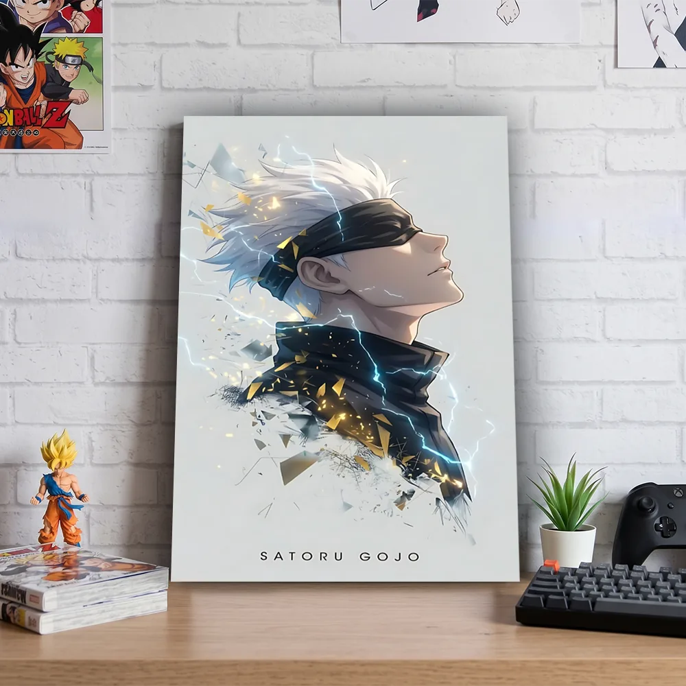 Póster Metálico Satoru Gojo Pensativo Jujutsu Kaisen - Cuadro de Metal 21x28 cm