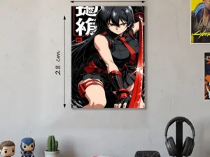 Póster Metálico Akame ga Kill Anime Decorativo - Cuadro de Metal 21x28 cm