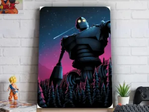 Póster Metálico El Gigante de Hierro Película Clásica - Cuadro de Metal 21x28 cm