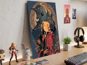 Póster Metálico Fullmetal Alchemist Brotherhood - Cuadro de Metal Anime 21x28 cm