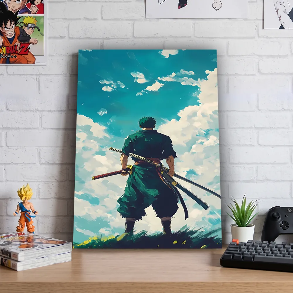 Póster Metálico Roronoa Zoro de Espaldas One Piece - Cuadro de Metal 21x28 cm - Imagen 2