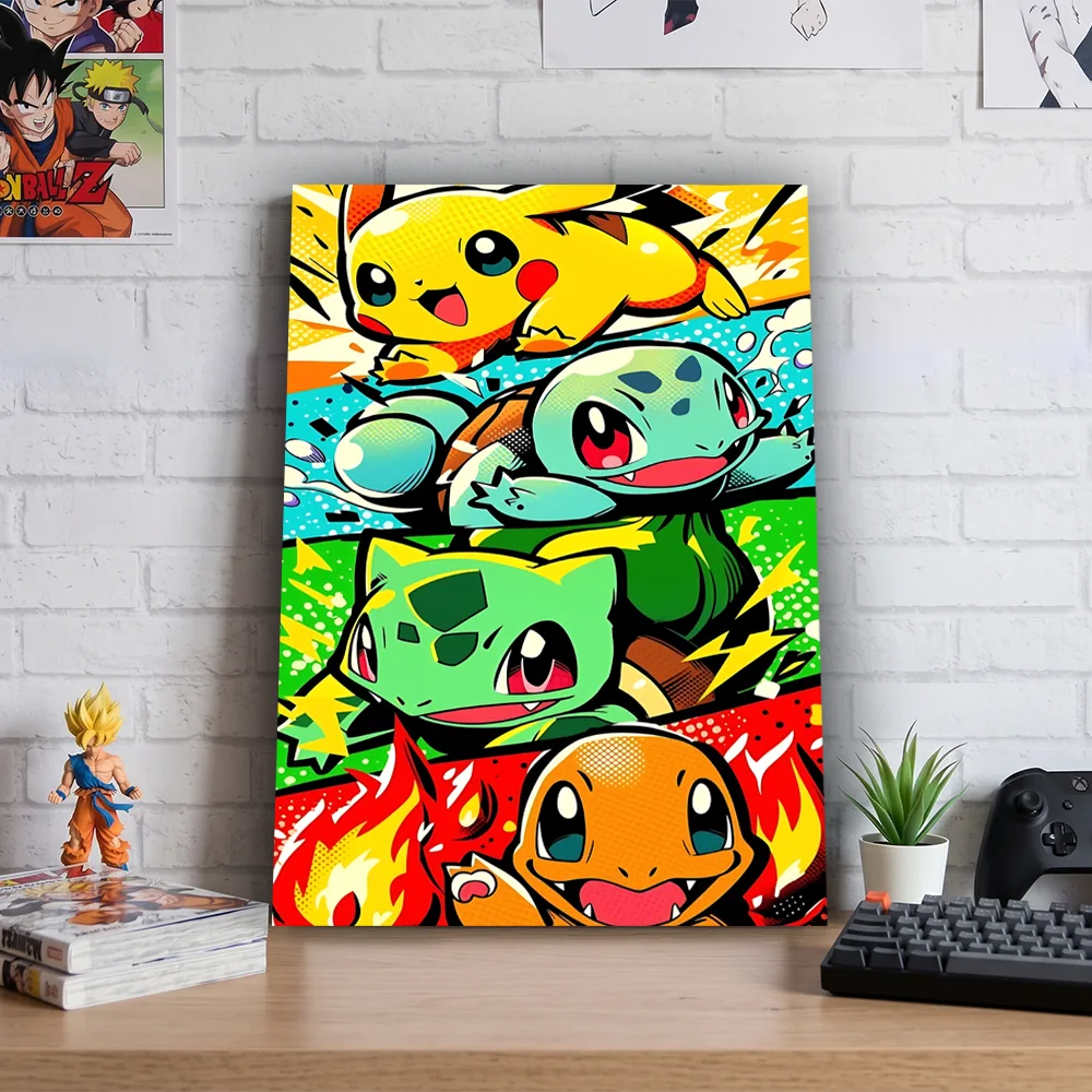 Póster Metálico Pokémon Estilo Bandas de Rock - Cuadro de Metal Parodia 21x28 cm - Imagen 3