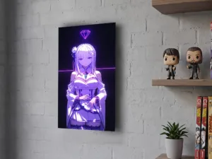Póster Metálico Emilia Re:Zero Starting Life in Another World - Cuadro de Metal 21x28 cm