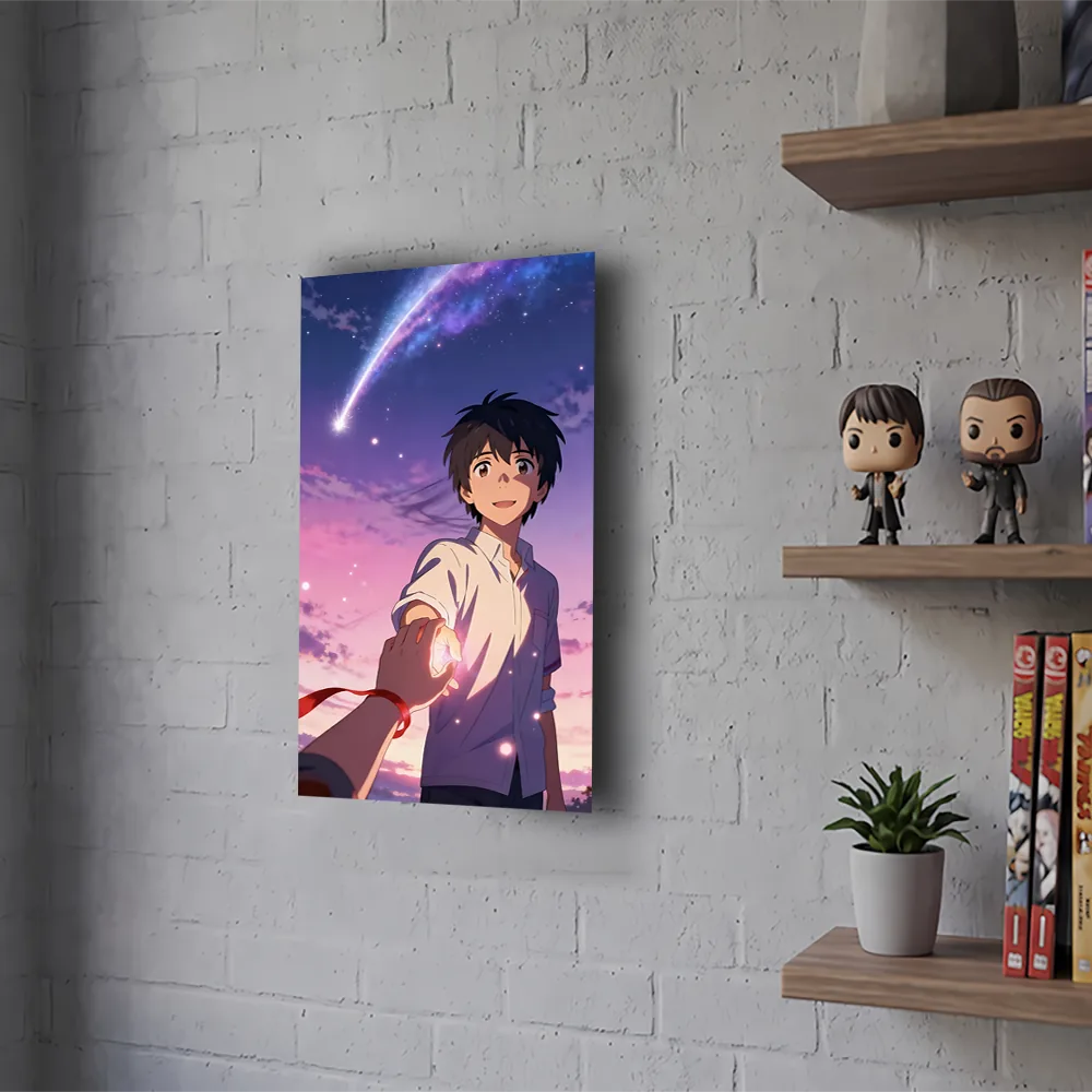 Póster Metálico Taki Tachibana Your Name Kimi no Na wa - Cuadro de Metal 21x28 cm - Imagen 2