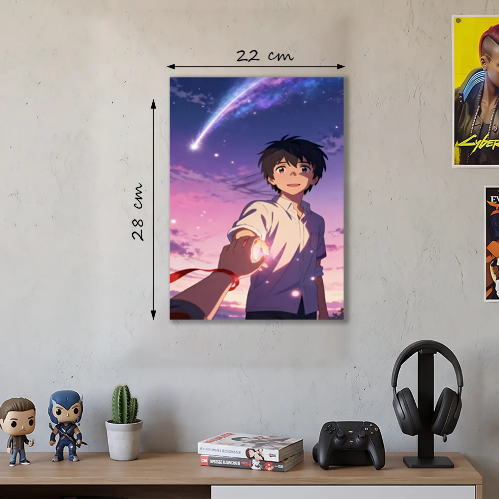 Póster Metálico Taki Tachibana Your Name Kimi no Na wa - Cuadro de Metal 21x28 cm - Imagen 4
