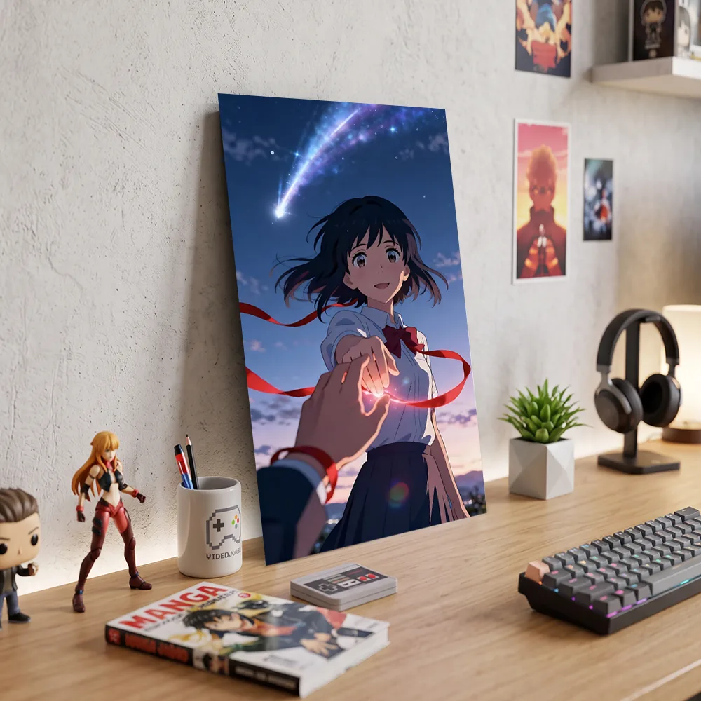 Póster Metálico Mitsuha Miyamizu Your Name Kimi no Na wa - Cuadro de Metal 21x28 cm - Imagen 4